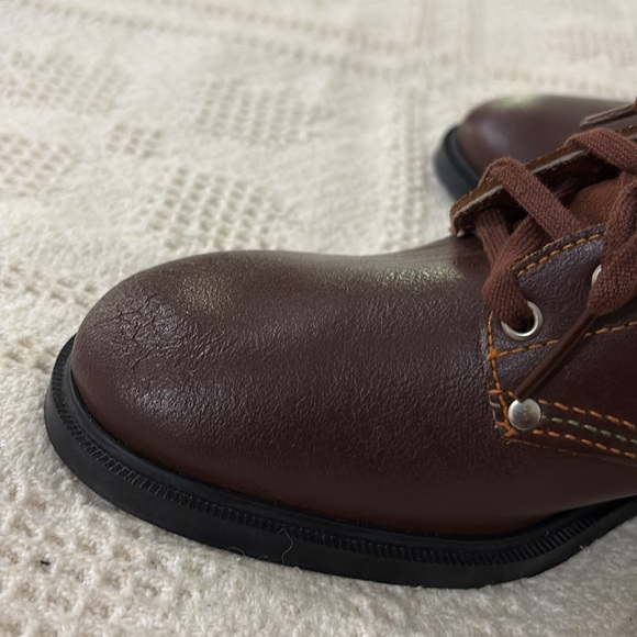 Hand Made Brown Leather Lace Up Boots Size‎ 7 main image 6